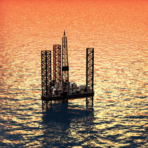 oil rigs in ocean